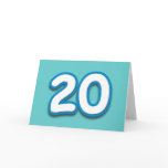 20 Year Birthday or Anniversary - Add Text Greeting Cards