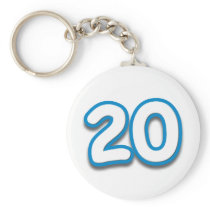 20 Year Birthday or Anniversary - Add Text Key Chains