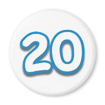 20 Year Birthday or Anniversary - Add Text Fridge Magnet