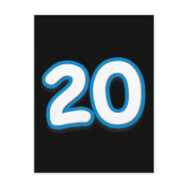 20 Year Birthday or Anniversary - Add Text Postcards