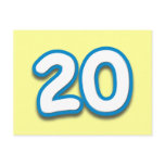 20 Year Birthday or Anniversary - Add Text Post Cards