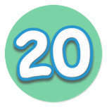 20 Year Birthday or Anniversary - Add Text Stickers