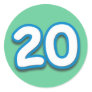 20 Year Birthday or Anniversary - Add Text Stickers