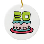 20 Year Old Birthday Cake Christmas Tree Ornaments