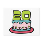 20 Year Old Birthday Cake Post Card