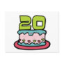 20 Year Old Birthday Cake Post Card