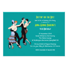 20's Jazz - Flapper Party Invitations