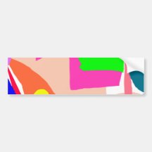 20th Century Painting Antique Orange City Bumper Sticker