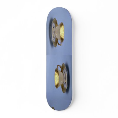 20th century tea cup and saucer, Bavaria, Germany Skateboard by inspirelove