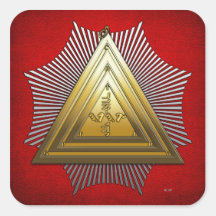 20th Degree: Master of the Symbolic Lodge Square Sticker