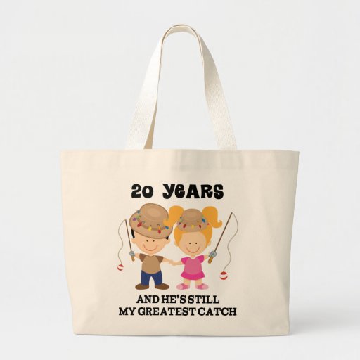20th Wedding Anniversary Gift For Her Canvas Bags