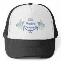 20th Wedding Anniversary Trucker Hats