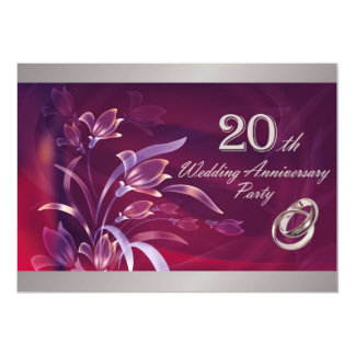 20th wedding anniversary invitation card 20th wedding anniversary cards photo card templates 20th wedding anniversary invitation card 20th wedding anniversary cards photo card templates