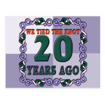 20th Wedding Anniversary Postcard