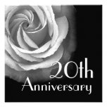 20th Year Anniversary Invitation - WHITE Rose