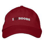 ($21.95) I Heart Boobs Breast Cancer Hat Embroidered Hat