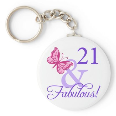 21 And Fabulous Birthday Keychains by birthdaygifts