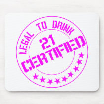 21 Birthday Item Certified Now 21-pink Mouse Pad