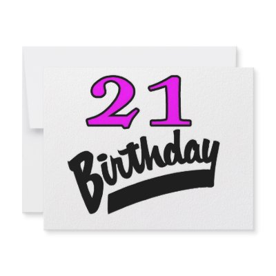 21 Birthday Pink And Black by TeeZazzle