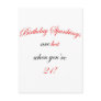 21 Birthday Spanking Postcards