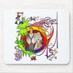 21 Century Wedding Couple wizard dragon Mousepads