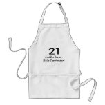 21 Good Bye Bouncer Hello Bartender (Blk) aprons