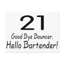 21 Good Bye Bouncer Hello Bartender (Blk)
