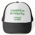21 on St Patty"s Day hats