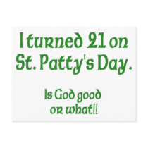 21 on St Patty"s Day