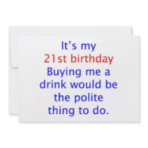 21 Polite thing to do