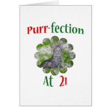 21 Purr-fection Greeting Card