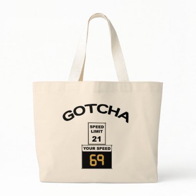 21 Speed Limit 69 Tote Bag by HappyDoggies