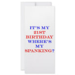 21 Where's my spanking? rack cards