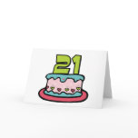 21 Year Old Birthday Cake Cards