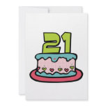 21 Year Old Birthday Cake Personalized Announcement