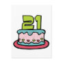 21 Year Old Birthday Cake Post Cards