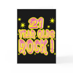 21 Year Olds Rock! (Pink) Greeting Card