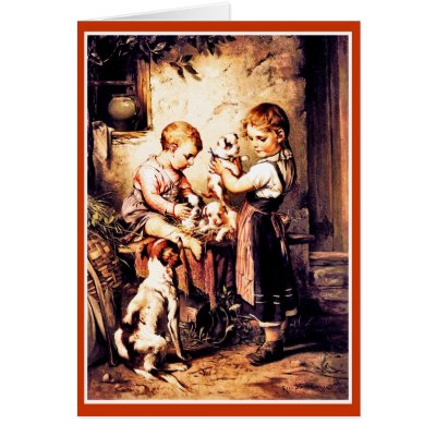 21b Puppy Love Card by VintagePets