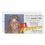 21st Birthday Adventure Party Photo Invitation