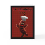 21ST BIRTHDAY BBQ INVITATION - BARBECUE INVITATION GREETING CARDS
