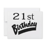21st Birthday Black invitations