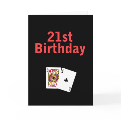 21st Birthday Black Jack Card by dndartstudio