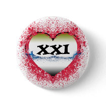 21st Birthday Pinback Buttons