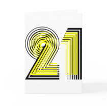 21st Birthday Greeting Card