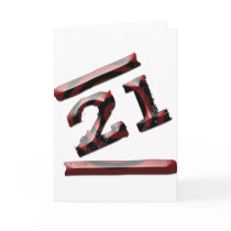 21st Birthday Greeting Card