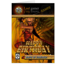 21st Birthday Card for Gamers The Bounty Hunter