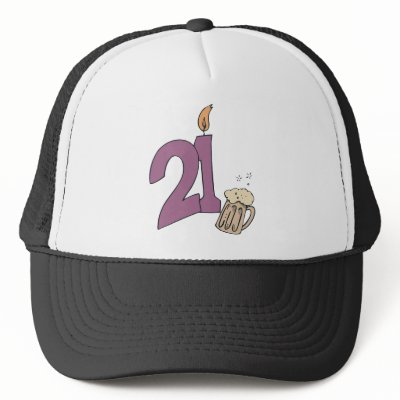 21st Birthday Drinks Trucker Hats by alternateworlds