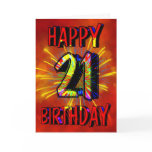 21st Birthday Fireworks Card