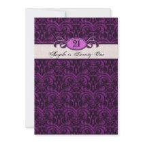 21st Birthday for a Gothic Girl, Fuschia Damask