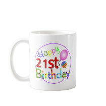 21st birthday greetings coffee mug